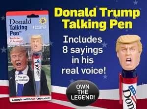 donald trump talking pen